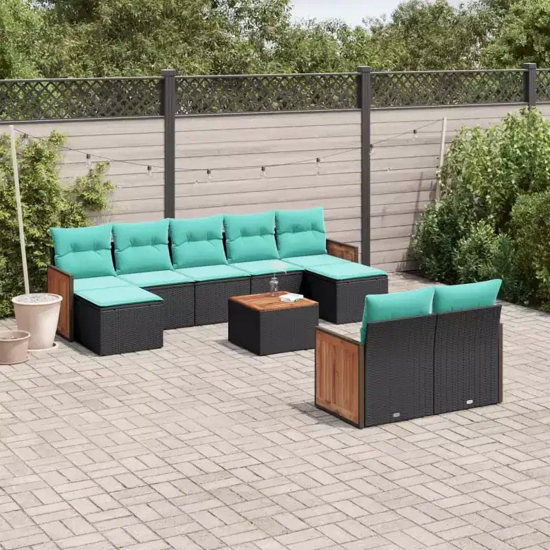 vidaXL Salon de jardin avec coussins de différentes couleurs