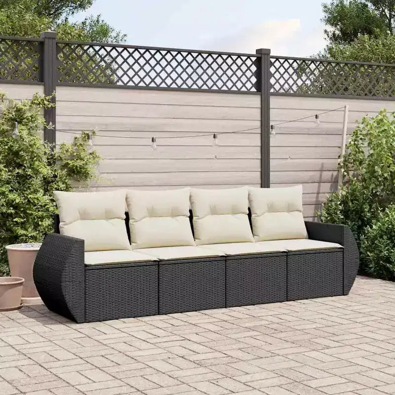 vidaXL Salon de jardin avec canapé et pieds réglables Rectangulaire