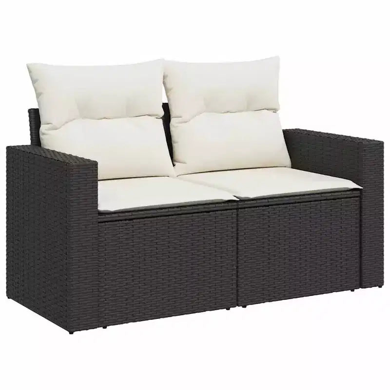 vidaXL Salon de jardin en résine tressée avec coussins