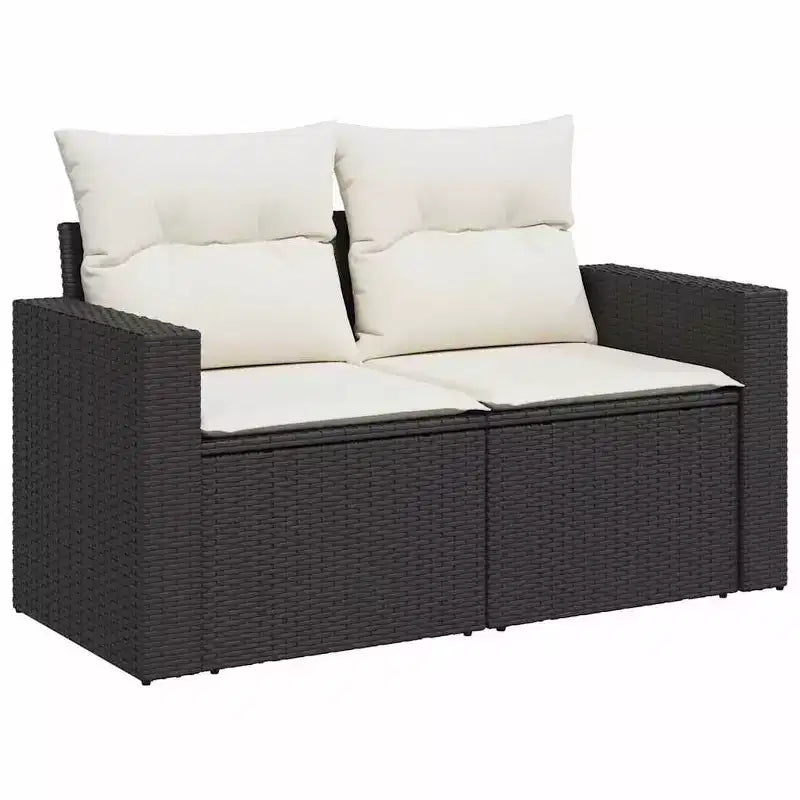 vidaXL Salon de jardin en résine tressée avec coussins