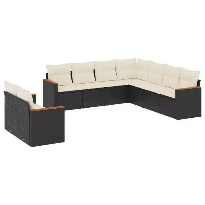 vidaXL Contemporary Patio Sofa Set with Cushions