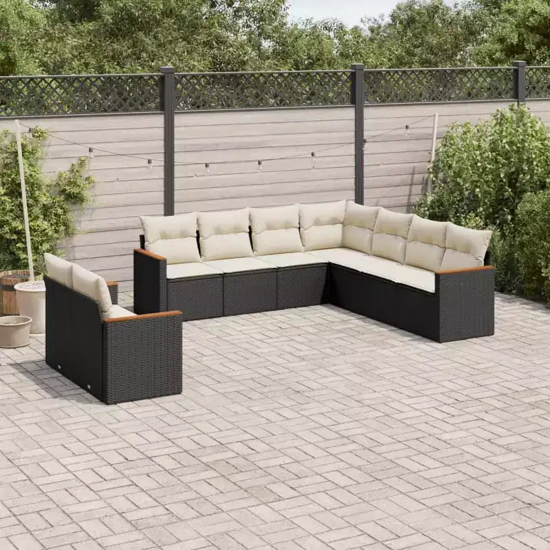 vidaXL Salon de jardin contemporain avec coussins