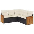 vidaXL Garden Sofa Set PE rattan Adjustable Feet
