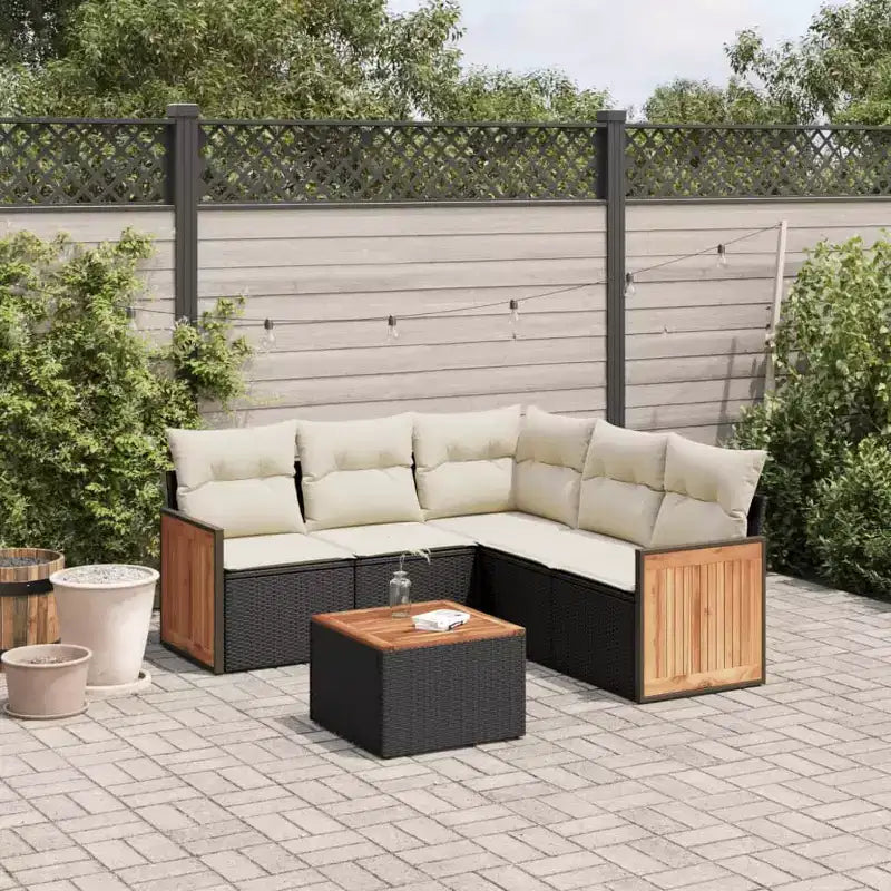 vidaXL Salon de jardin en résine tressée Pieds réglables