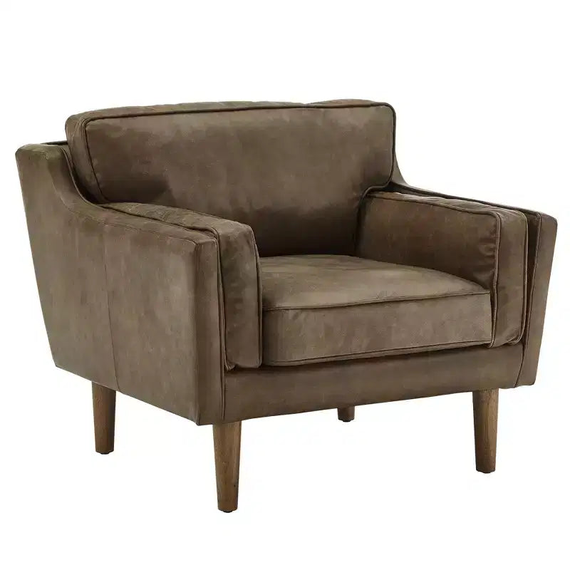 Manchester Oxford Leather Accent Chair - Tan - iNSPIRE Q