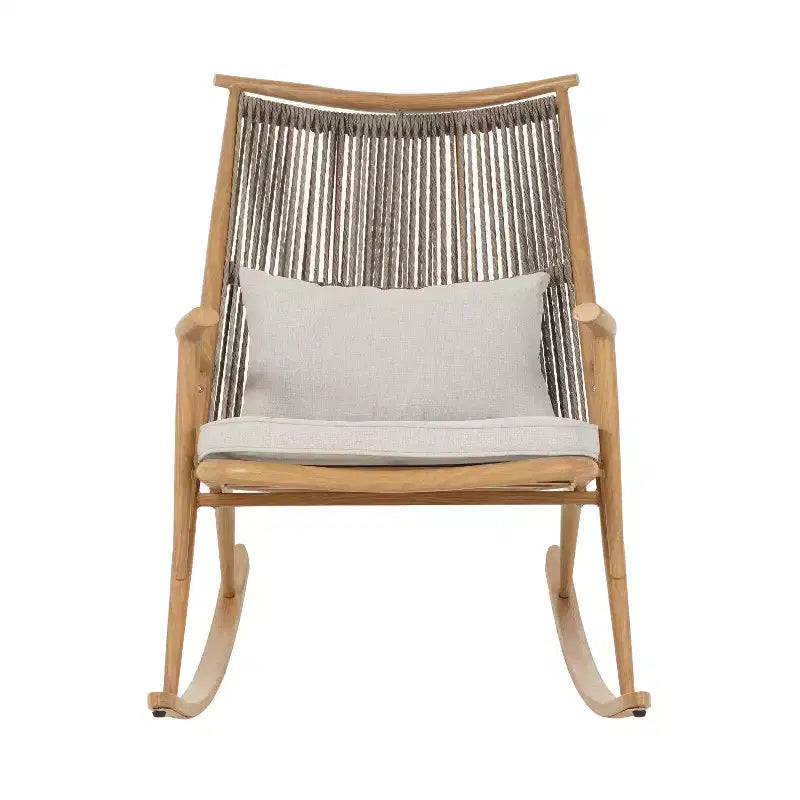 Christopher Knight Home Ilaria Ensemble de 3 Fauteuils à Bascule d'extérieur en Rotin avec Table d'Appoint en Carreaux de Céramique