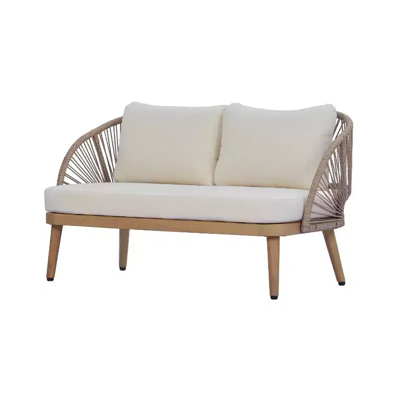 Christopher Knight Home Brixton – Ensemble de sièges de patio 2 pièces en bois d'acacia avec baignoire incurvée et table basse à lattes