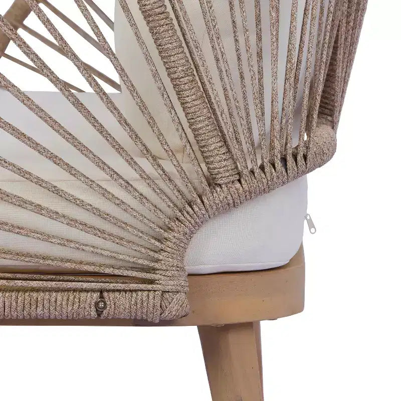 Christopher Knight Home Brixton – Ensemble de sièges de patio 2 pièces en bois d'acacia avec baignoire incurvée et table basse à lattes