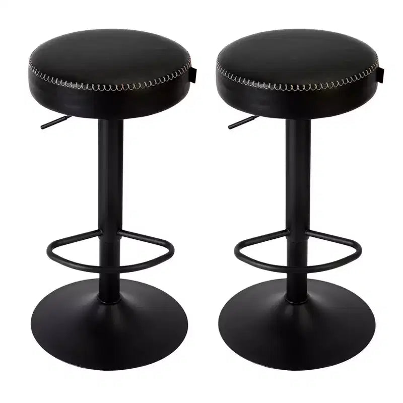 Modern Adjustable Bar Stools Set of 2, 360 Swivel Counter, for Kitchen Island, Home Bar, Lounge