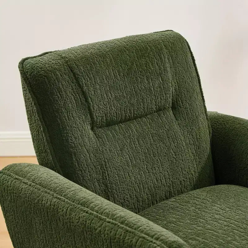 Art Leon Comfortable Jacquard Flannel Accent Chair with Wood Legs