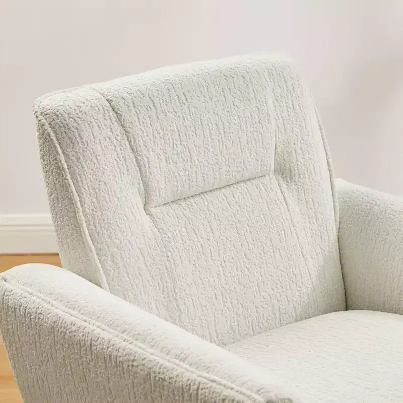 Art Leon Comfortable Jacquard Flannel Accent Chair with Wood Legs