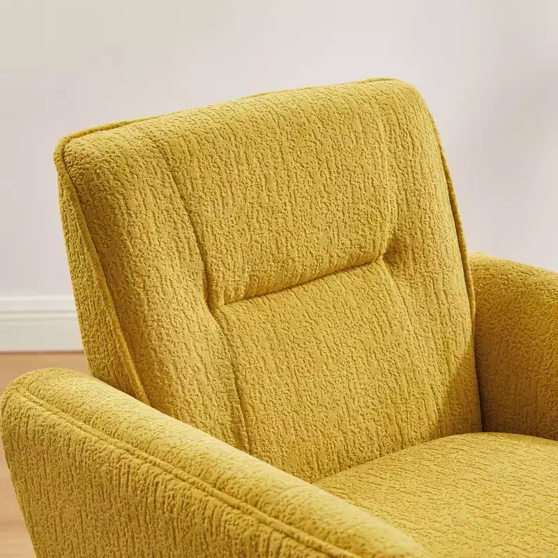Art Leon Comfortable Jacquard Flannel Accent Chair with Wood Legs