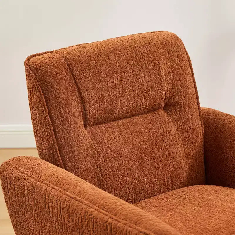 Art Leon Comfortable Jacquard Flannel Accent Chair with Wood Legs