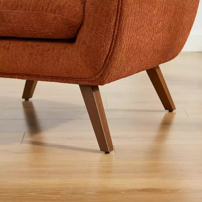Art Leon Comfortable Jacquard Flannel Accent Chair with Wood Legs
