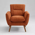 Art Leon Comfortable Jacquard Flannel Accent Chair with Wood Legs