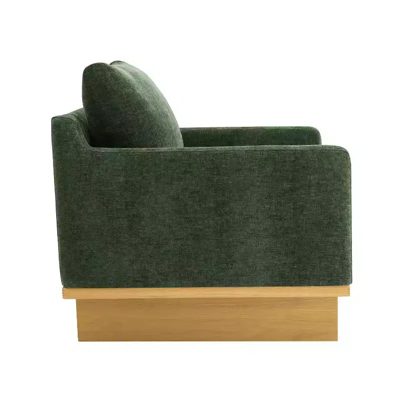 Christopher Knight Home Niran Modern Rubberwood Boucle Upholstered Accent Chair with Soft Cushion