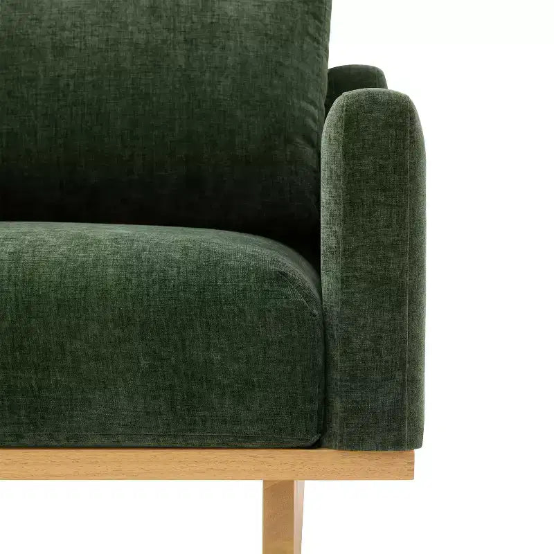 Christopher Knight Home Niran Modern Rubberwood Boucle Upholstered Accent Chair with Soft Cushion