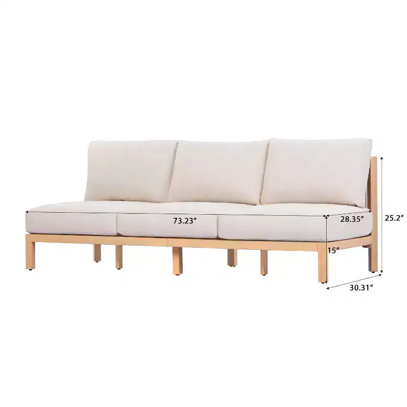 Christopher Knight Home Phachara Ensemble de patio moderne 4 pièces en bois d'acacia avec tressage en corde et coussins
