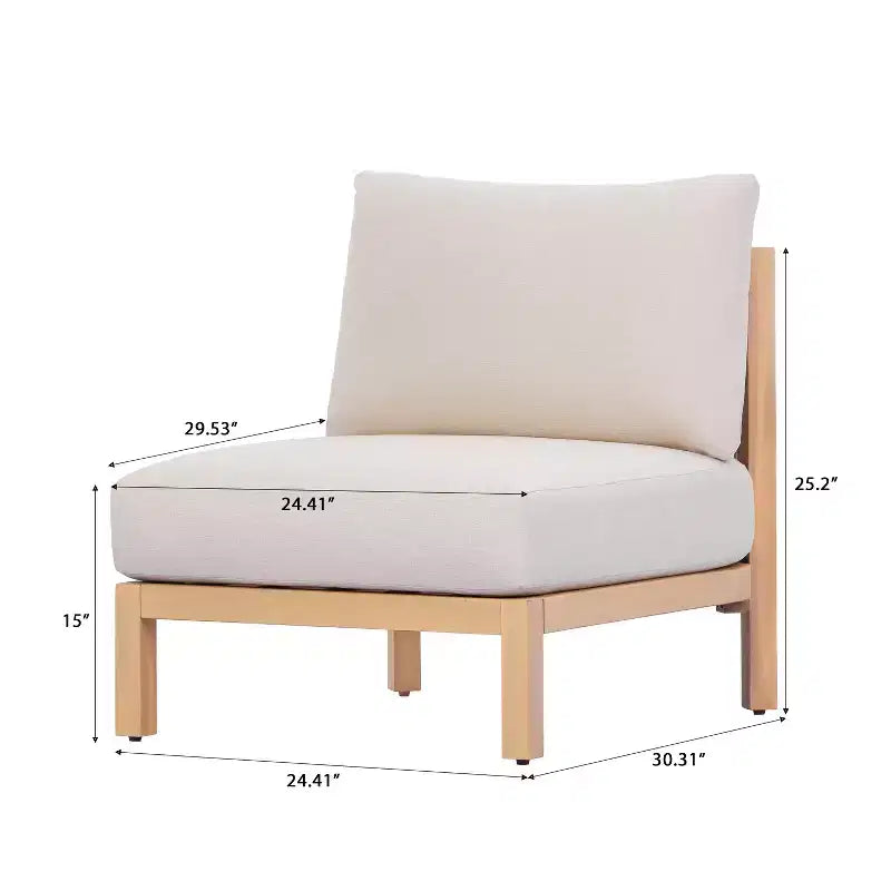 Christopher Knight Home Phachara Ensemble de patio moderne 4 pièces en bois d'acacia avec tressage en corde et coussins