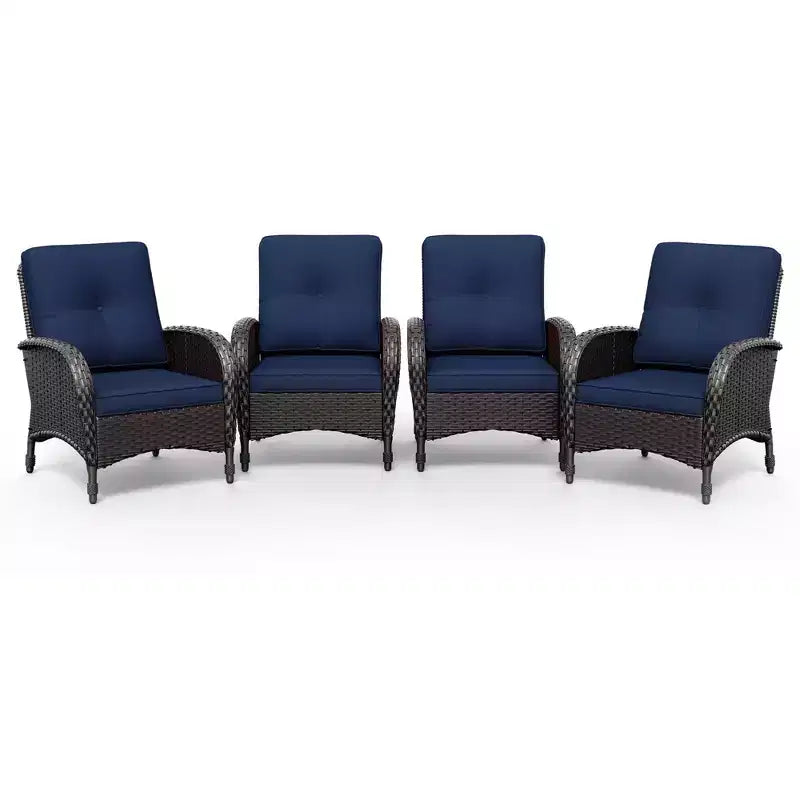 Chaises de patio haut de gamme UPTIOT en osier tressé à la main avec coussins en oléfine pour un confort et une durabilité extérieurs