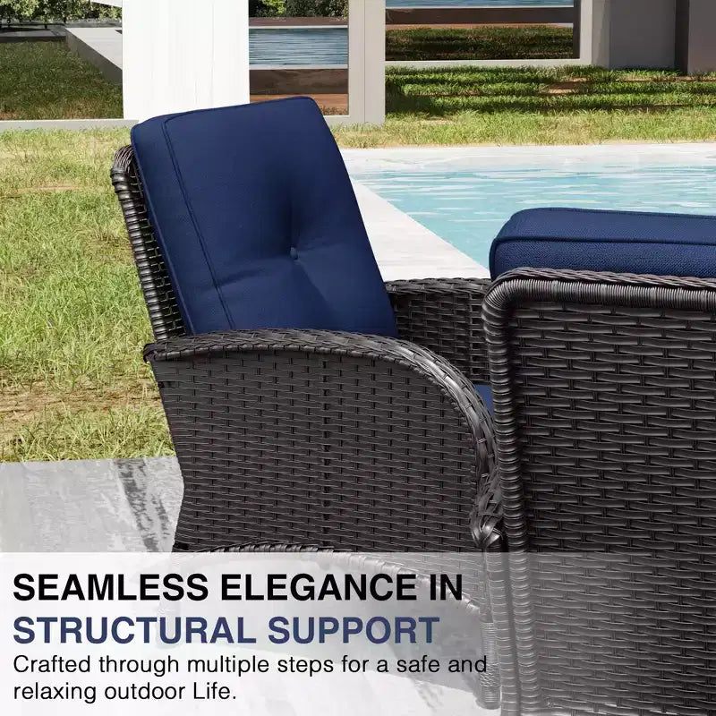Chaises de patio haut de gamme UPTIOT en osier tressé à la main avec coussins en oléfine pour un confort et une durabilité extérieurs