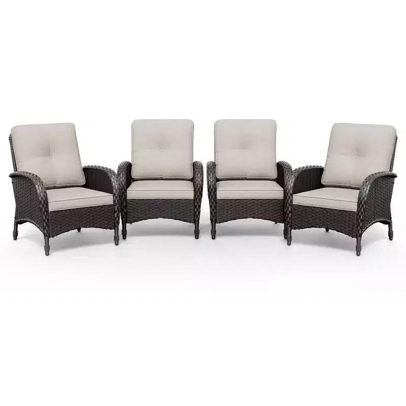 Chaises de patio haut de gamme UPTIOT en osier tressé à la main avec coussins en oléfine pour un confort et une durabilité extérieurs