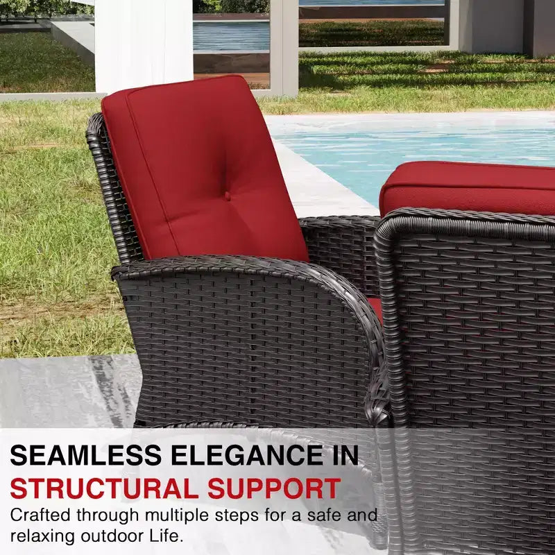 Chaises de patio haut de gamme UPTIOT en osier tressé à la main avec coussins en oléfine pour un confort et une durabilité extérieurs
