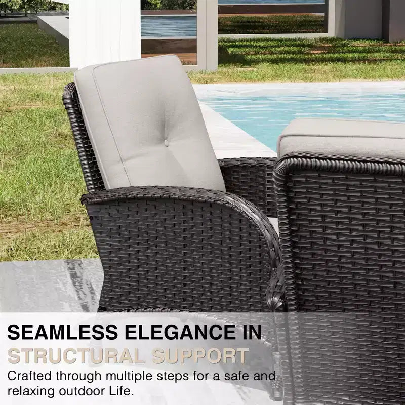 Chaises de patio haut de gamme UPTIOT en osier tressé à la main avec coussins en oléfine pour un confort et une durabilité extérieurs
