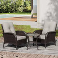 UPTIOT Ensemble fauteuil en osier d'extérieur et table d'appoint avec coussins en oléfine de qualité supérieure pour la relaxation sur la terrasse