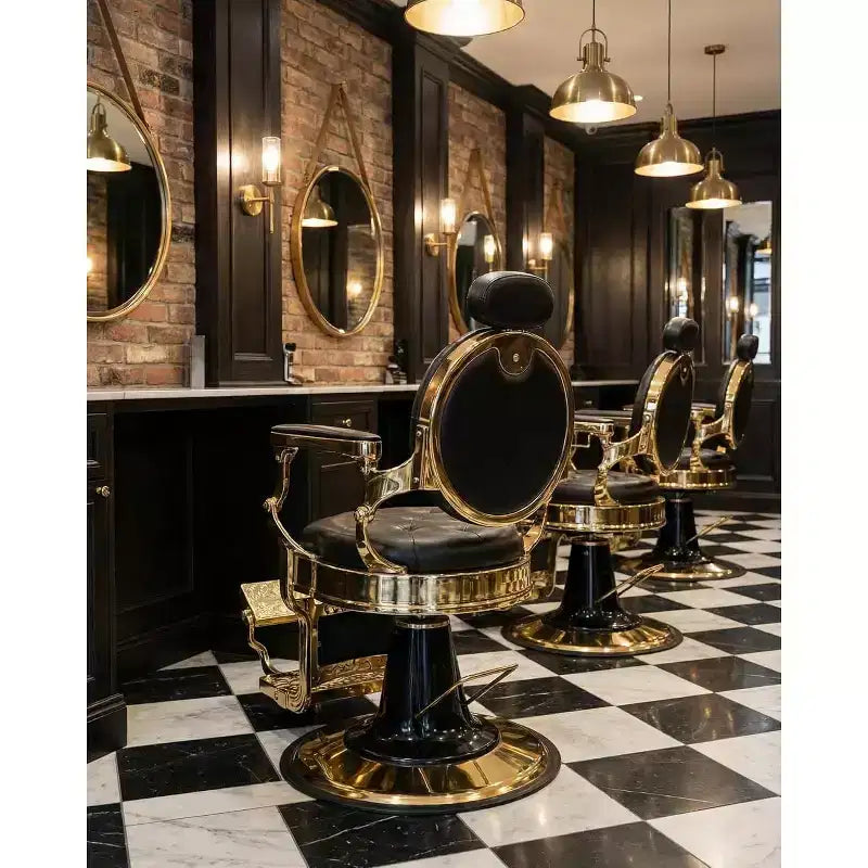 Fauteuil inclinable robuste vintage, hauteur réglable, pivotant à 360°, avec appui-tête et repose-pieds, capacité de 317 kg