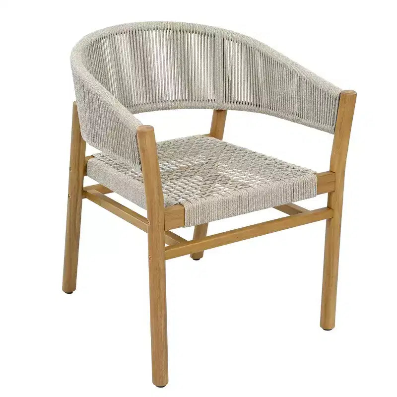 Chaise d'appoint de terrasse extérieure Whisen 2 pièces, ensemble de 2 chaises de conversation de jardin, élégantes chaises doubles extérieures tissées