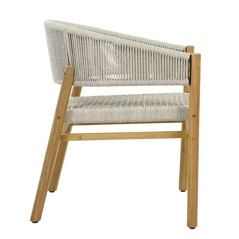 Chaise d'appoint de terrasse extérieure Whisen 2 pièces, ensemble de 2 chaises de conversation de jardin, élégantes chaises doubles extérieures tissées