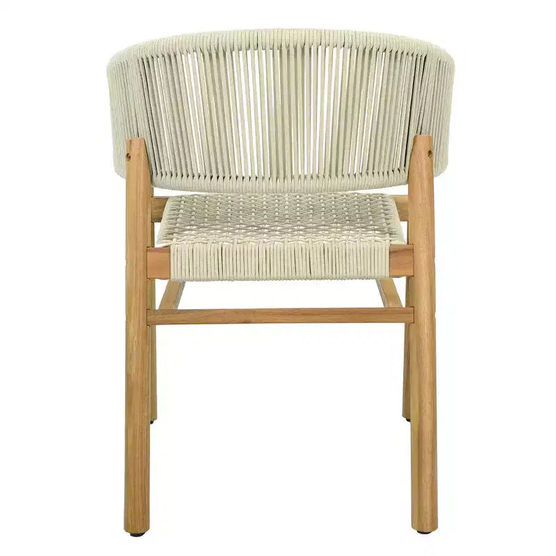 Chaise d'appoint de terrasse extérieure Whisen 2 pièces, ensemble de 2 chaises de conversation de jardin, élégantes chaises doubles extérieures tissées