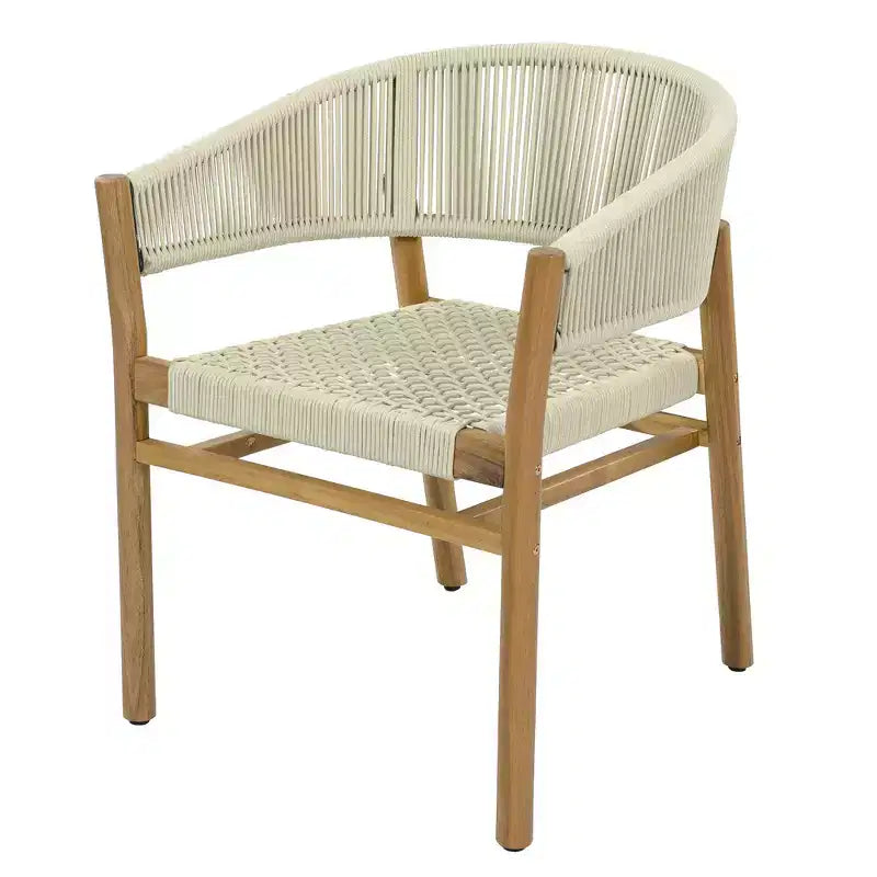 Chaise d'appoint de terrasse extérieure Whisen 2 pièces, ensemble de 2 chaises de conversation de jardin, élégantes chaises doubles extérieures tissées