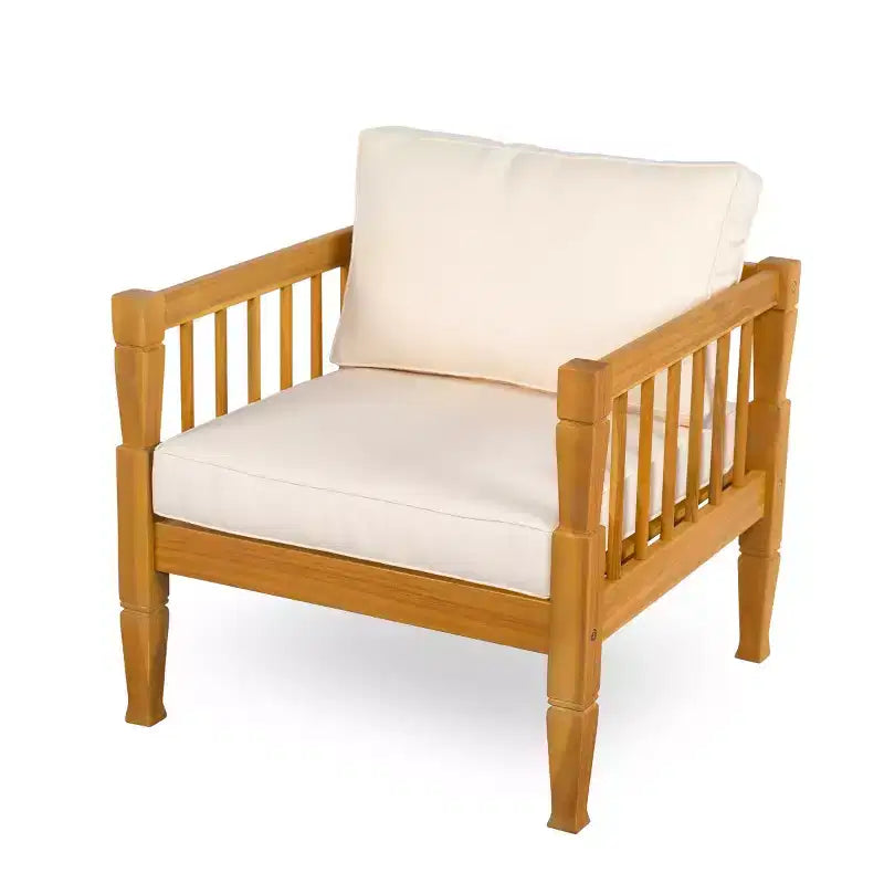 Ensemble de mobilier de patio 4 pièces avec table basse, salon de conversation profond avec coussins pour jardin, balcon et cour - Panipeachy
