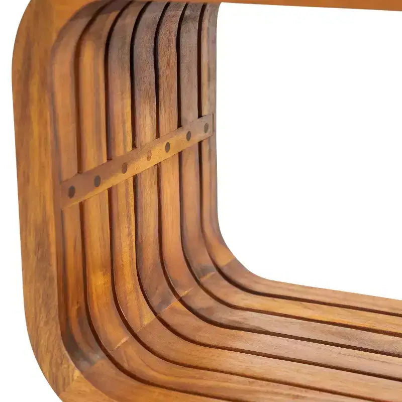 Christopher Knight Home Melow Ensemble de salon de jardin moderne 5 pièces en aluminium avec tables basses en bois d'acacia