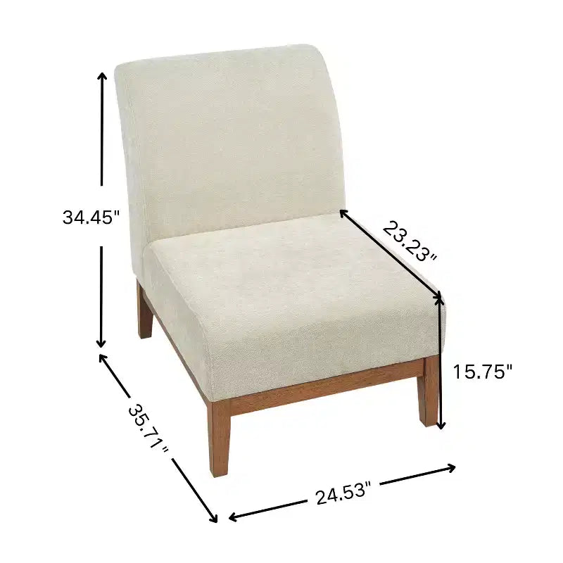 Christopher Knight Home Hyejin Fauteuil d'appoint moderne en bois d'hévéa rembourré avec dossier incurvé