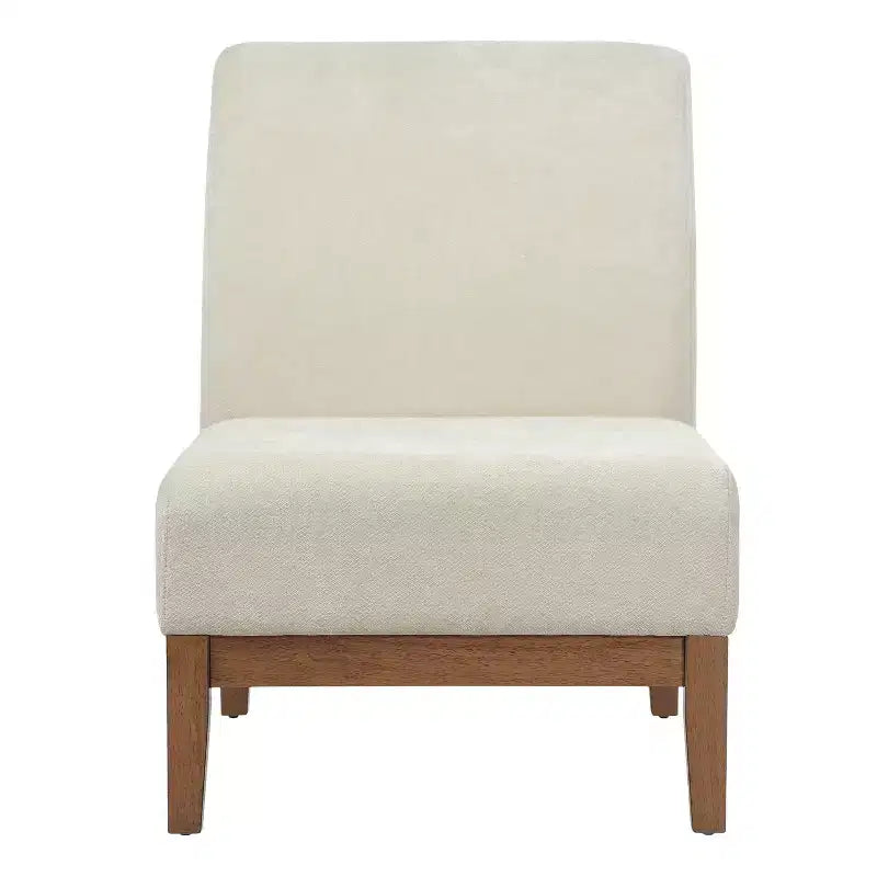 Christopher Knight Home Hyejin Fauteuil d'appoint moderne en bois d'hévéa rembourré avec dossier incurvé