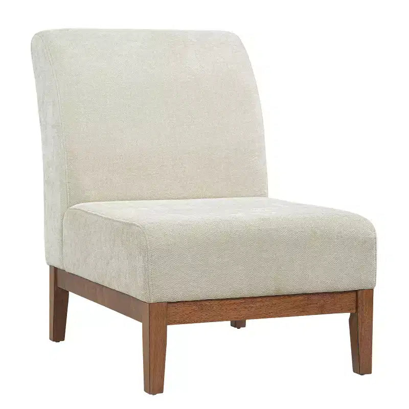 Christopher Knight Home Hyejin Fauteuil d'appoint moderne en bois d'hévéa rembourré avec dossier incurvé