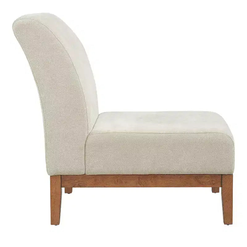 Christopher Knight Home Hyejin Fauteuil d'appoint moderne en bois d'hévéa rembourré avec dossier incurvé