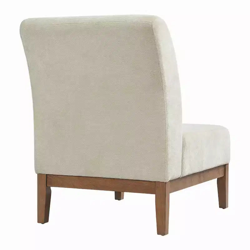 Christopher Knight Home Hyejin Fauteuil d'appoint moderne en bois d'hévéa rembourré avec dossier incurvé