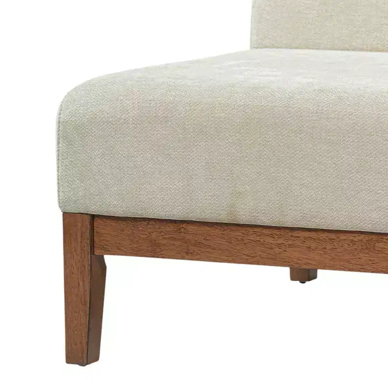 Christopher Knight Home Hyejin Fauteuil d'appoint moderne en bois d'hévéa rembourré avec dossier incurvé