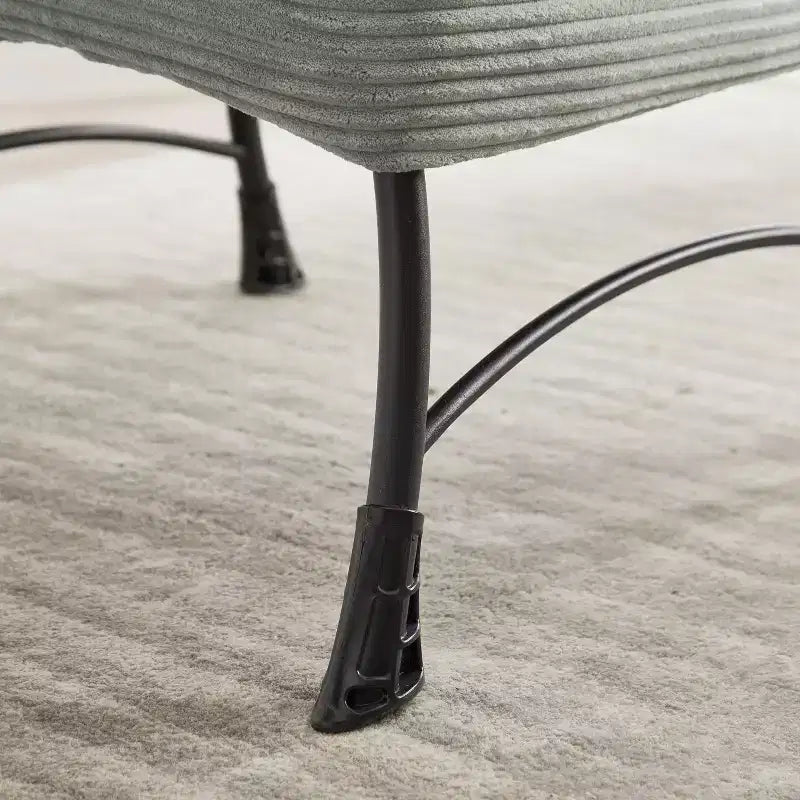 Chaise longue ergonomique paresseuse avec ottoman pour salon et petits espaces - Cadre en acier et canapé paresseux avec pochette latérale