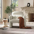 GDFStudio Diane Modern Chenille Upholstered Barrel Accent Chair with Pillow