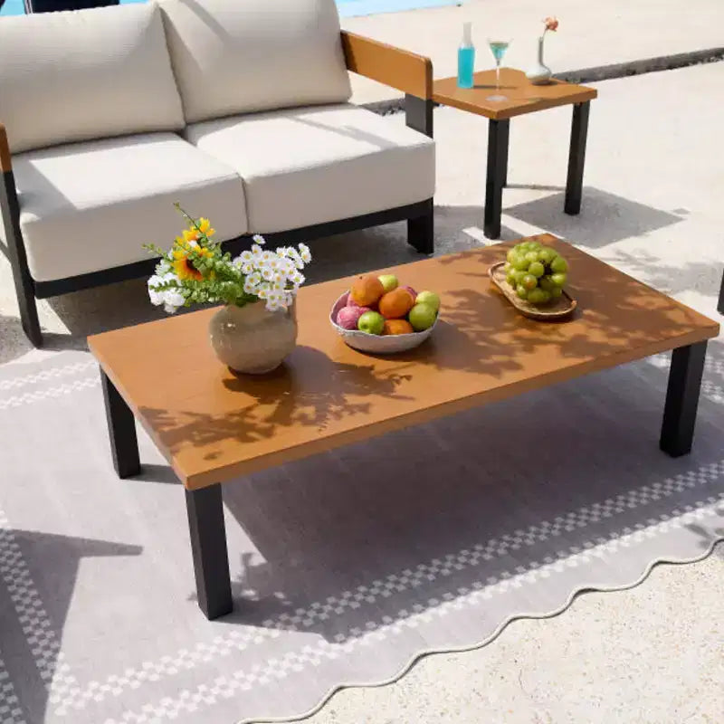 Table basse d'extérieur rectangulaire Lantine