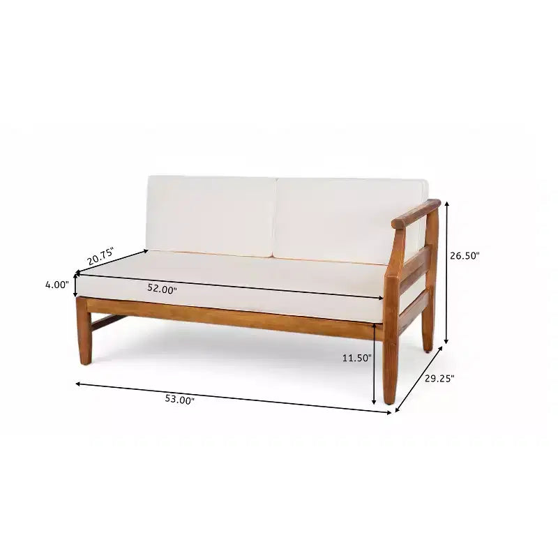 Ensemble de canapé d'angle d'extérieur, salon de jardin avec table basse et coussins résistants à l'eau - ModernLuxe