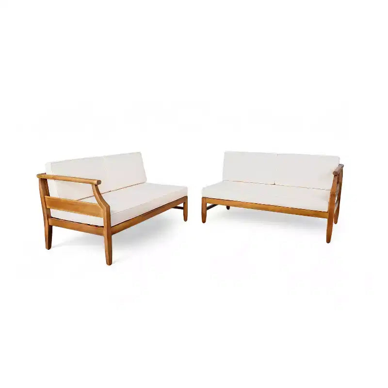 Ensemble de canapé d'angle d'extérieur, salon de jardin avec table basse et coussins résistants à l'eau - ModernLuxe