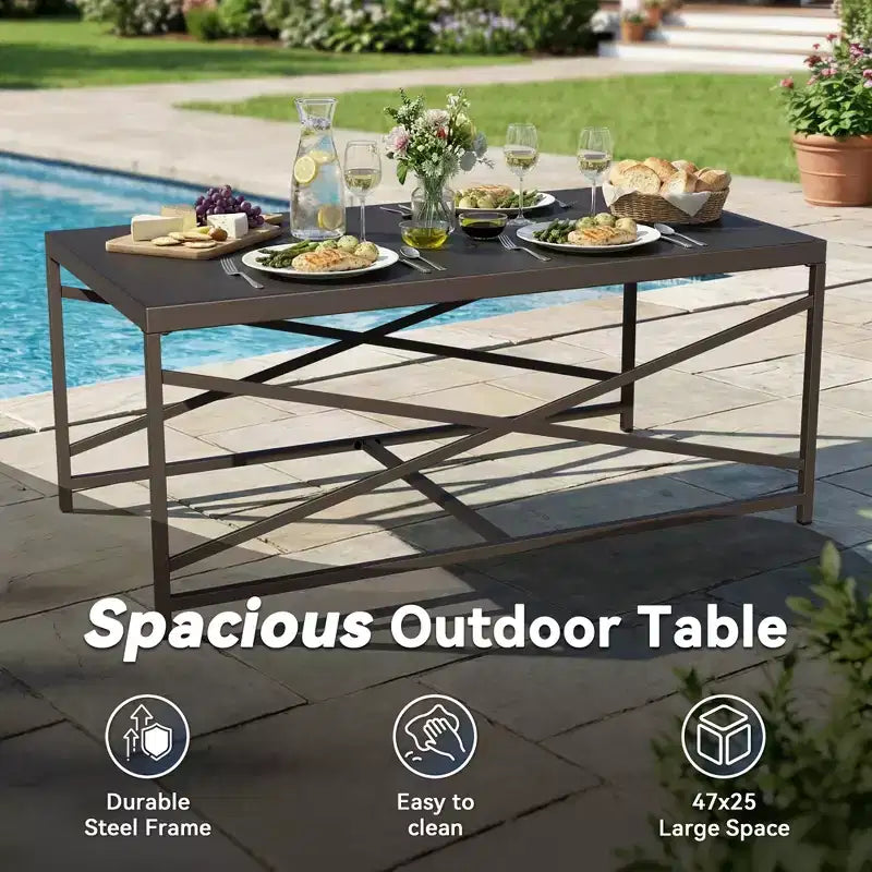 Ensemble de chaises à bascule pivotantes d'extérieur UPTIOT avec poufs convertibles et table basse pour un confort de patio