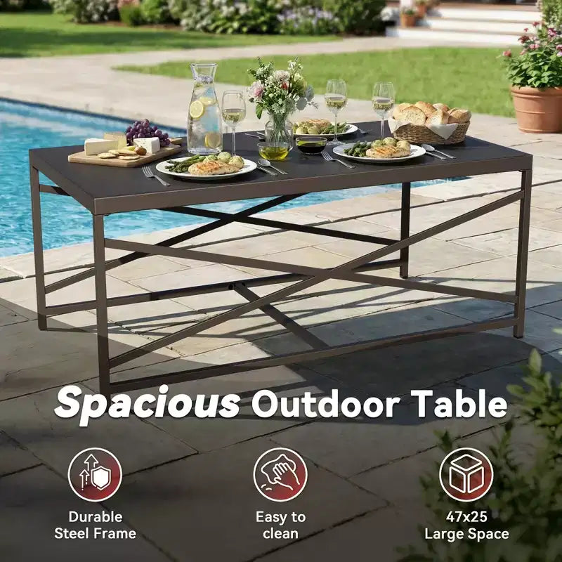 Ensemble de chaises à bascule pivotantes d'extérieur UPTIOT avec poufs convertibles et table basse pour un confort de patio