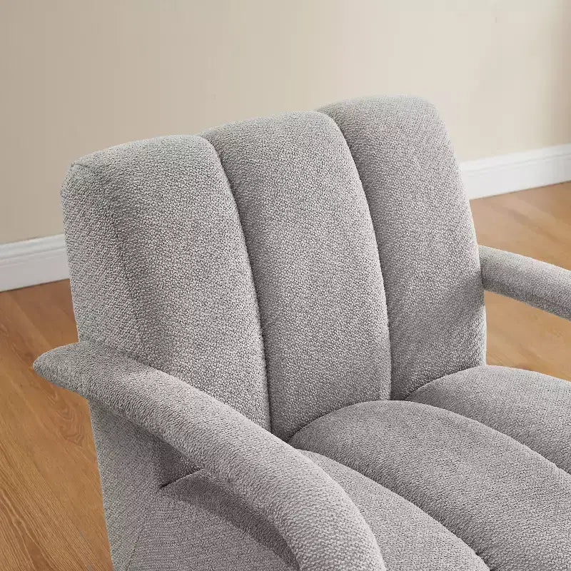 Art Leon Swivel Accent Chair, Modern Fabric Upholstered Arm Chair, Single Sofa Chair with Solid Wood Base